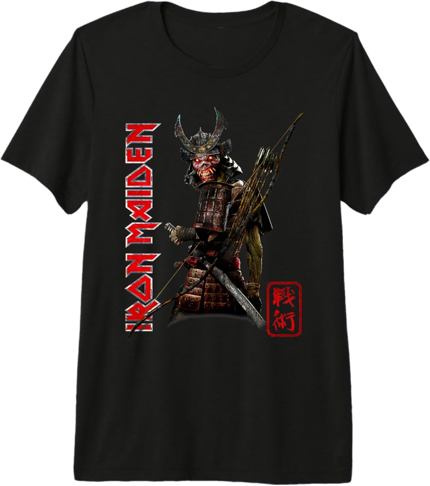 未使用 IRON MAIDEN Tシャツ バンドT Amazon.com: Iron Maiden - Senjutsu Samurai Logo Premium Tri-blend